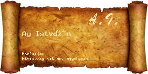 Ay István névjegykártya