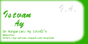 istvan ay business card